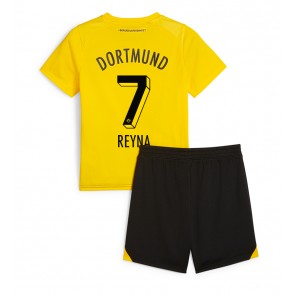 Maillot de foot Borussia Dortmund Giovanni Reyna #7 Domicile enfant 2023-24 Manches Courte (+ pantalon court)